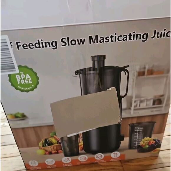 Cold Press Juicer, Amumu Slow Masticating Machine Large Feed Chute 250 Watt - Picture 7 of 7